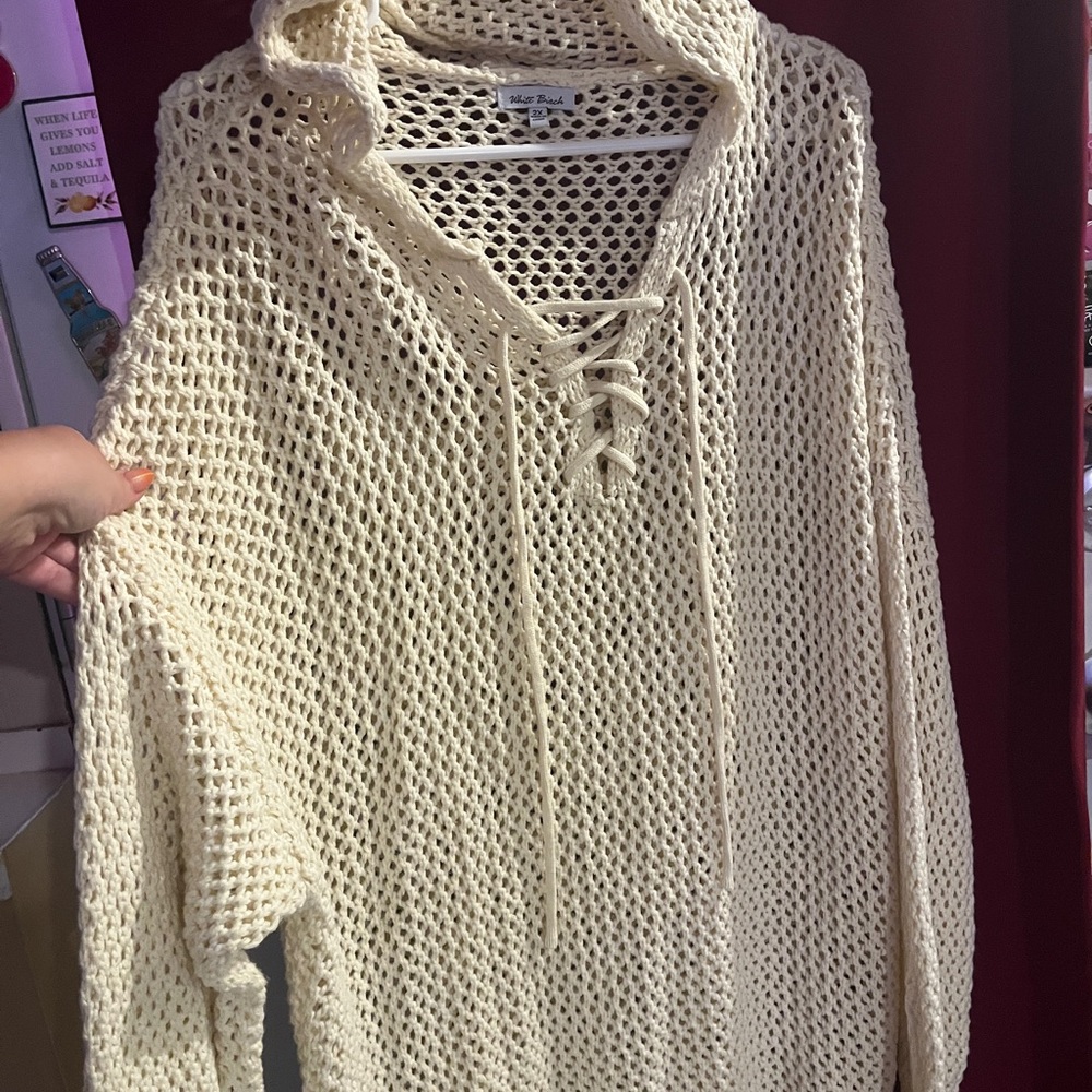 White Birch Cream Knit Summer Sweater